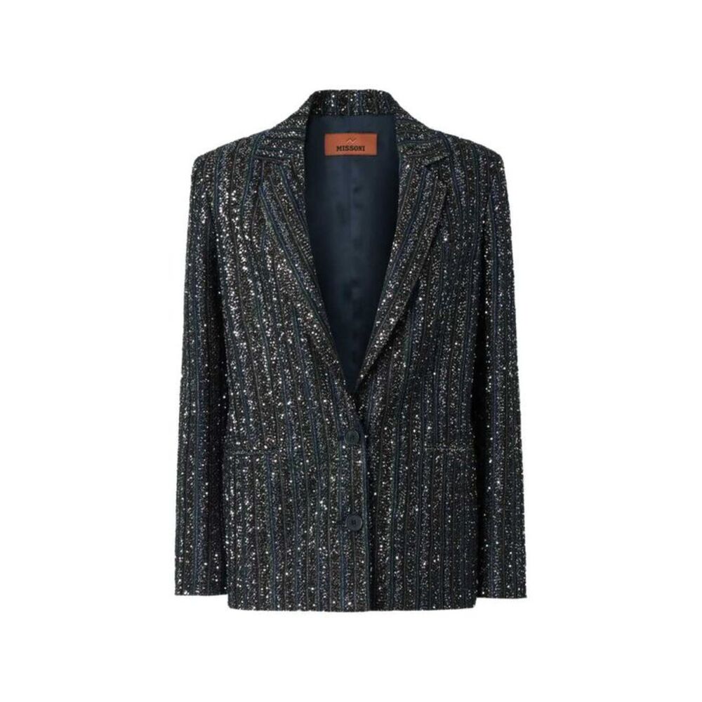 Missoni Women Striped Sequin Bomber Jacket